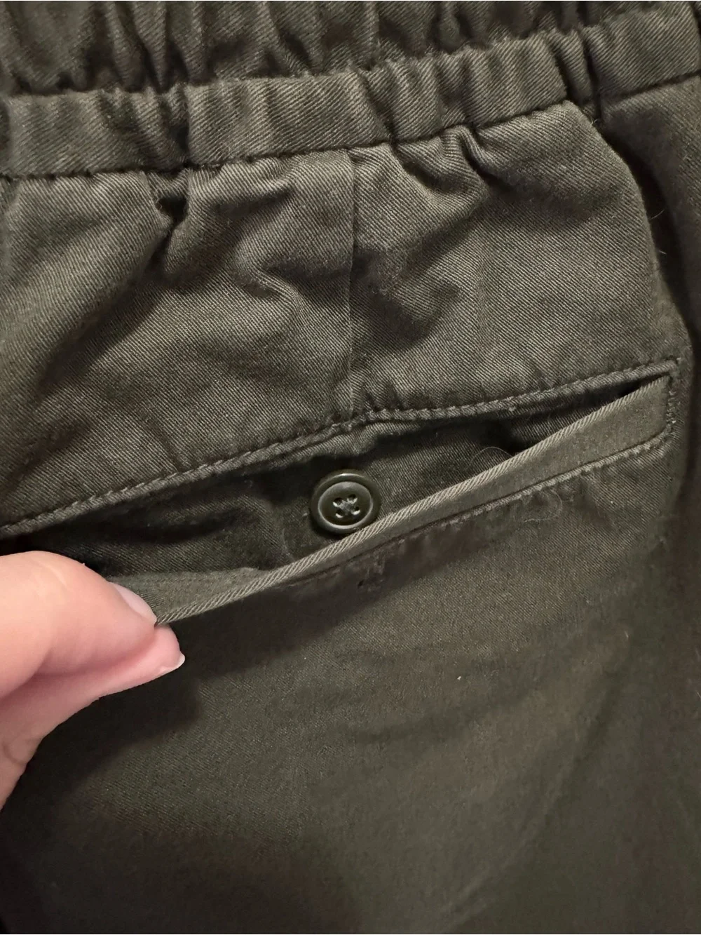 J. Crew Men's Olive Drawstring Joggers